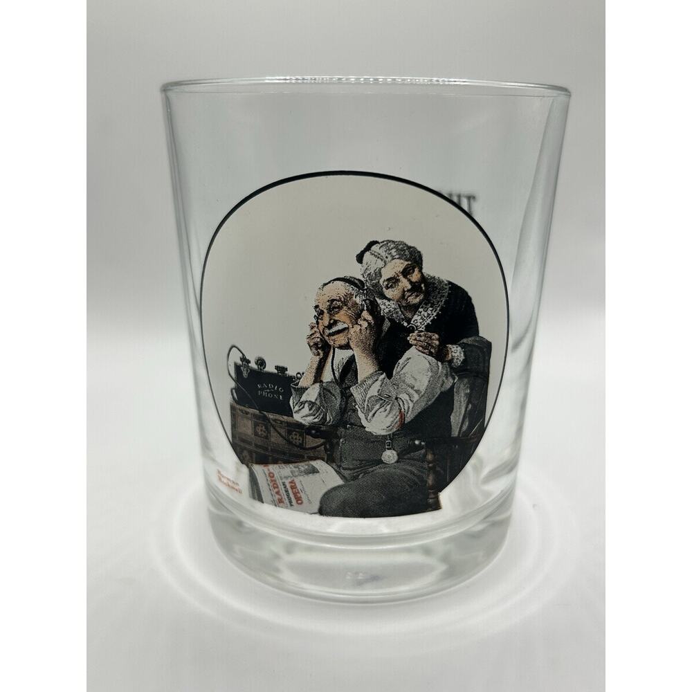 ~*Vintage*~ Norman Rockwell Saturday Evening Post Glass "The Wonders Of Radio"